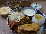 Traditional Maharashtrian Festival Thali / महाराष्ट्रीयन सणांचे नैवेद्याचे पान (ताट/ थाळी)