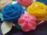 Tutorial: How to make decorative flowers from sweet moong bean paste