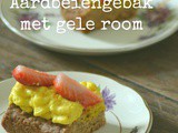 Aardbeientaart met gele room