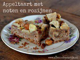 Appeltaart met noten en rozijnen