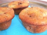 Muffins met chocolade en banaan