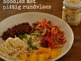 Noodles met pittig rundvlees