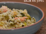 Risotto met zalm en prei