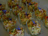 Salade met couscous en garnalen