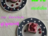 Dacquoise al  tè matcha con bavarese ai lamponi