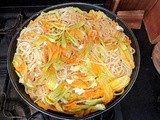 Frittata di pasta con fiori di zucca