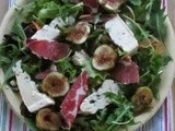 Insalata fichi, rucola e coppa piacentina