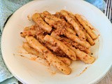 Maccheroncini al ferretto con pesto alla trapanese