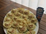 Mini farinata di ceci con patè di tonno e grock