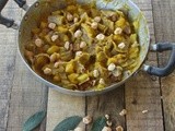 Pizzoccheri con zucca, speck e nocciole