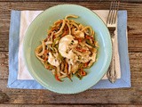 Scialatielli al basilico con fiori di zucca e stracciatella di burrata