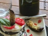 Torretta di melanzane grigliate con mozzarella di bufala