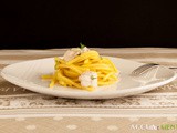 Spaghetti alla chitarra con coda di rospo e zafferano