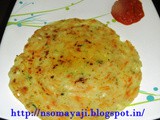 Akki Rotti with Carrots & Cucumber