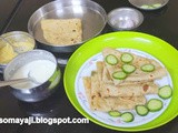 Cucumber Sasive Chapati
