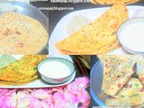 Mooli -Sambrani Parata ( Radish - Chinese Potato Parata)