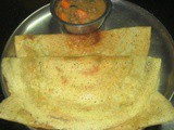 Moong Dal -Rava Spicy Dosa