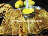 Rava - Jaggery -Wheat Holige (Rava Pooranpoli)