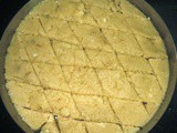 Rava - Tender coconut pulp Halubai. (Rice Halva)