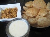 Spicy Channa  &  Rava Poori