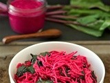 Beet pesto and greens pasta