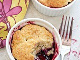 Blueberry peach cobbler cups