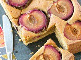 Fresh plum breakfast cake