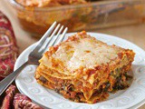 Nutty vegetarian lasagna