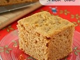 Peanut butter and banana snack cake