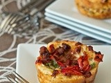 Savory sausage bread pudding muffins