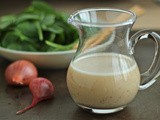 Shallot dressing for spinach salad