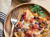 Skinny black bean tortilla casserole