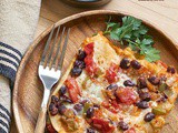 Skinny black bean tortilla casserole