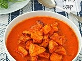 Spanish tomato soup with smoked paprika potatoes