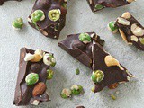 Wasabi pea chocolate bark