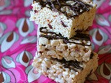 White chocolate cherry crispy rice treats: a recipe