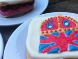 Jubilee lemon shortbread with raspberry buttercream