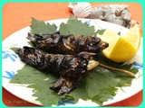 Sardina arrustida cun folla de axia / Roasted sardines with vine's leaves