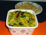 Aloo matar gobi sabzi | potato green peas cabbage subzi