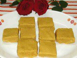 Besan khawa barfi - gram flour mawa barfi