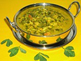 Dali ani methi ambat | togari bele menthe soppina saaru | toor dal methi (fenugreek) leaves curry | curry for rice