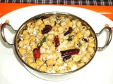 Kabuli chana usli recipe - sundal or guggillu recipe - how to make white chickpea usli