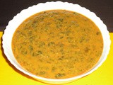 Kempu harive soppina palya / Amaranth leaves dal sabzi recipe