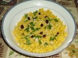 Moong  Dal  Upma - Split  Green  Gram  Upma - Hesru  Bele  Usali