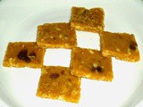 Orange dry fruits barfi | santra barfi