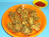 Palak pakoda recipe - how to make spinach pakora