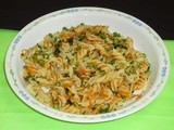 Pasta Salad Recipe - Pasta Salad with Carrot, Green Peas and Cauliflower
