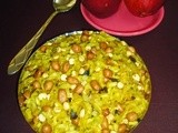 Poha Chiwda - avalakki chiwda recipe - beaten rice chiwda