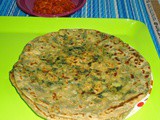 Stuffed aloo methi paratha recipe / Indian flat bread stuffed with potato and fresh fenugreeks