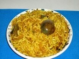 Vangi Bhath - Brinjal Rice -Maharashtrian Style